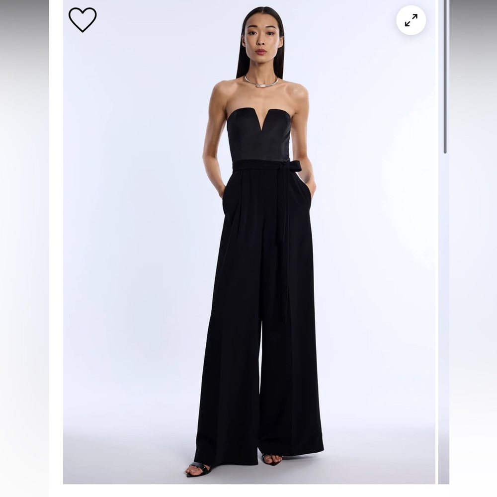 Elegant Black Strapless Jumpsuit